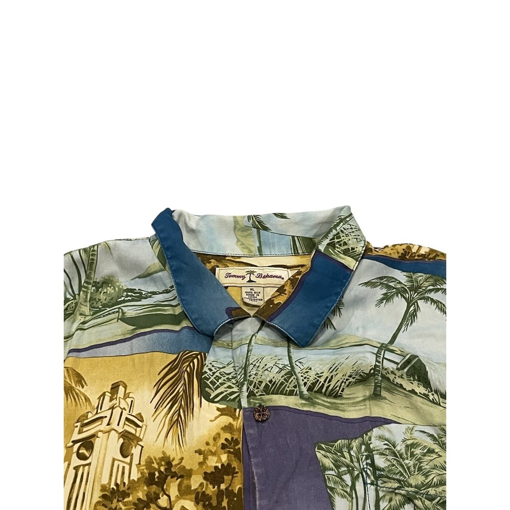 Tommy Bahama Men's Silk Hawaiian Short Sleeve AOP Button Up XL